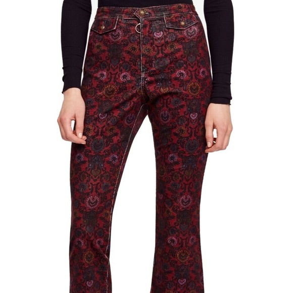 3/$60 Free People Crop Pants Paisley Designs - Picture 1 of 7